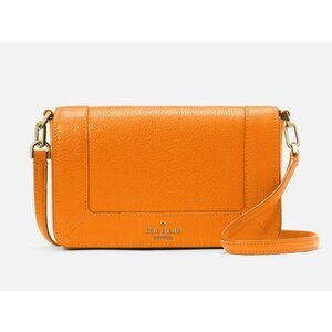 New Kate Spade Lena Mini Flap Crossbody Pebble Leather Zinnia